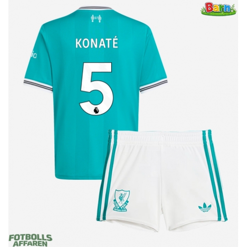 Liverpool Ibrahima Konate #5 Tredjeställ Barn 2025-26 Kortärmad (+ Korta byxor)